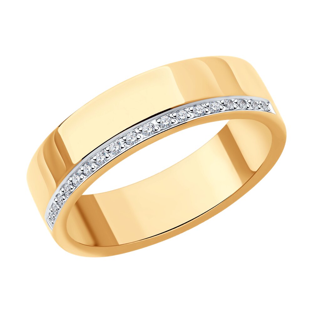 Кольцо обручальное SOKOLOV из золота с бриллиантами