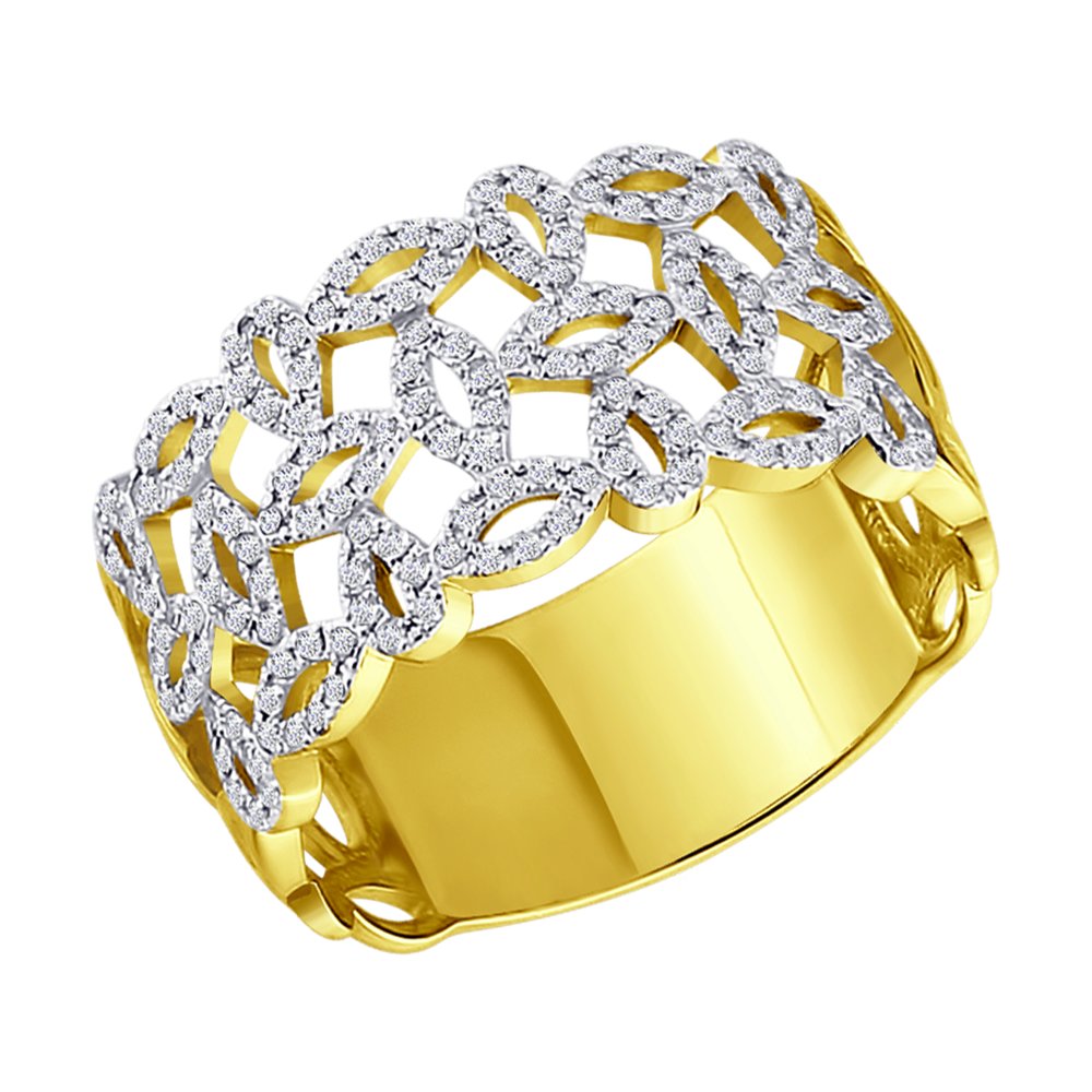 Кольцо SOKOLOV из желтого золота с бриллиантами