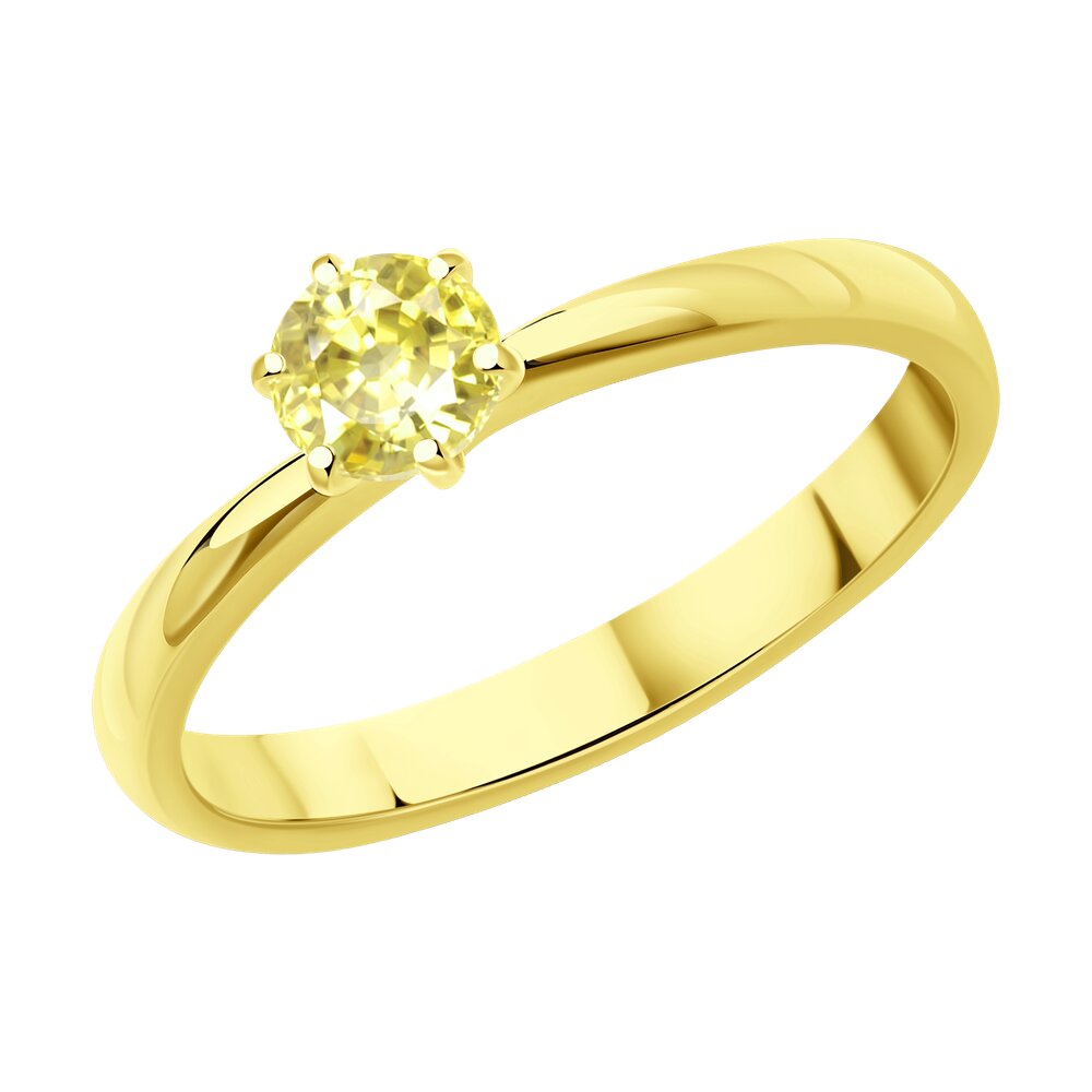 Кольцо SOKOLOV из желтого золота с бриллиантом